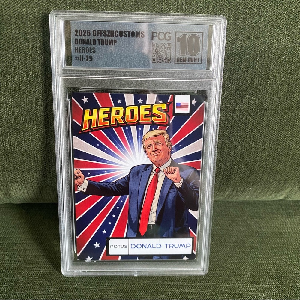 Custom Donald Trump Heroes graded PCG Gem mint 10! Slab USA